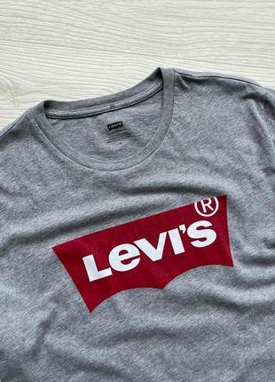 Крута футболка levis box logo graphic t-shirt grey4 фото