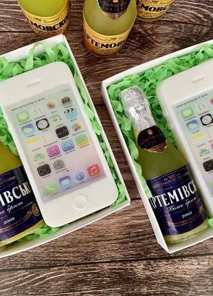 Подарочный набор сувенирных мыл "шампанское и iphone"