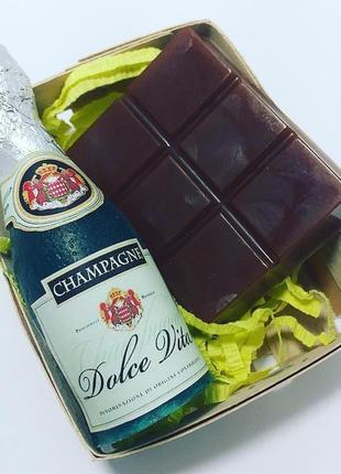 Подарунковий набір мила "шампанське і шоколад"