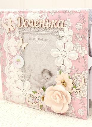 Детский фотоальбом для новорожденной девочки . подарок на выписку, подарок на крестины1 фото