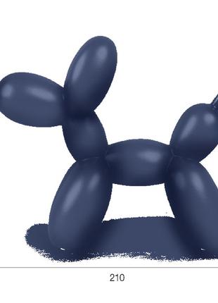 Статуэтка декоративная собака из шарика (синтетическая смола), 21х18 см, темно-синего цвета8 фото
