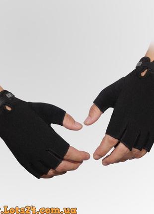 Тактические перчатки без пальцев 5.11 черные безпалые безпалки