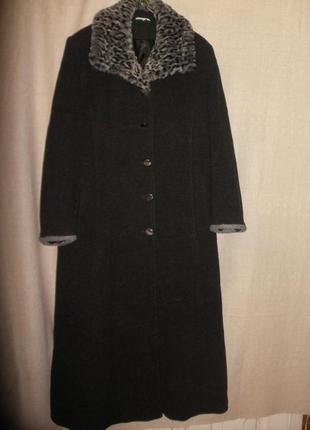 Теплое шерстяное длинное пальто  klass collection для высокой барышни