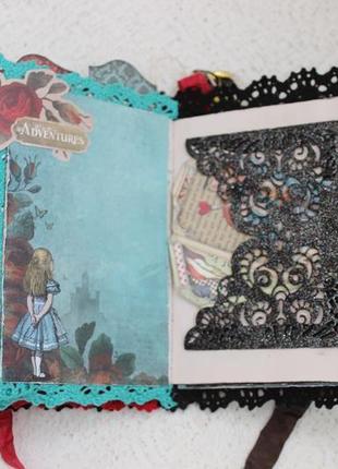 Винтажный блокнот алиса в стране чудес , джанк журнал , винтажный ежедневник ручной работы