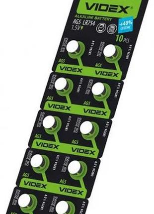 Батарейка ag5 videx alkaline lr754 (блістер) 10ps 2026