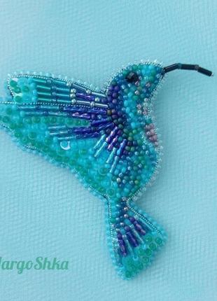 Брошка " витончена колібрі"