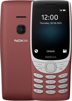 Кнопочный телефон 2.8" nokia 8210 48/128mb 4g 2-sim red factory recertified