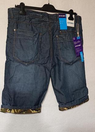 Чоловічі джинсові шорти justboy 38 l xl 48 50 52 бавовна літні тонкі