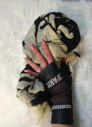 Кожанные митенки.перчатки без пальцев кожанные2 фото