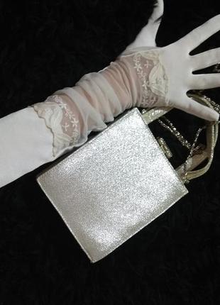 Перчатки высокие .перчатки белые,с кружевом,свадебные,на вечеринку3 фото