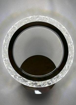 Светодиодный настенный светильник бра luminaria europa 12w r220 on/off chrome/ice 220v ip20