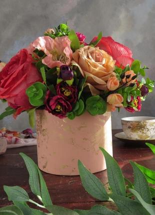 Квіткова композиція "капучіно - журавлина". букет на 8 березня. подарунок для керівника.1 фото