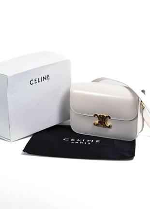 Сумка celine claude crossbody bag white6 фото