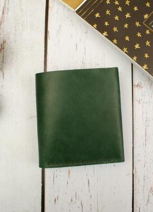 Малий гаманець зі шкіри (зеленого кольору)3 фото