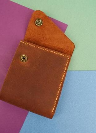 Маленький шкіряний гаманець (світло коричневого кольору )1 фото