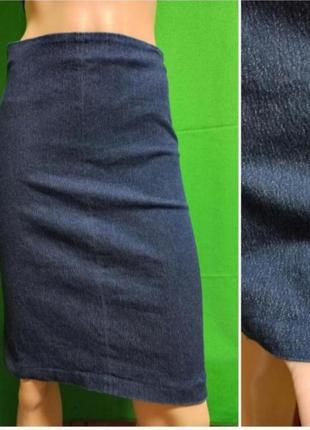 Джинсовая облегающая юбка с люрексом guess1 фото