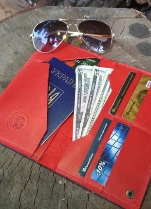 Кожаное портмоне черного цвета - мужское портмоне - женский кошелек с гравировкой инициалов4 фото
