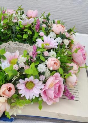 Весняний декор, великодній декор, квіткові декорації , підсвічник з квітами, весняний декор столу5 фото