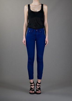 Вurberry brit slim belsize р. 30w m-l cини укороченные джинсы ультрамарин оригинал