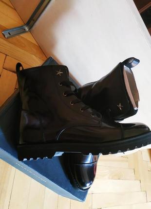 Ботинки стильные черные лакированные tommy hilfiger(оригинал) 39,5-40 р.5 фото