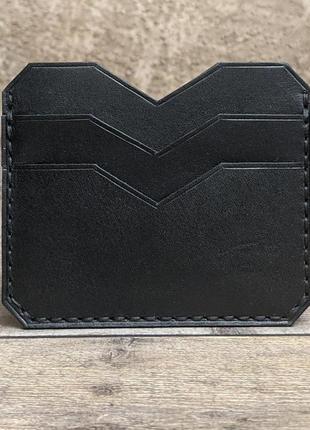 Картхолдер, міні гаманець із натуральної шкіри + гравіювання3 фото