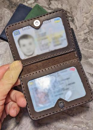 Чехол на правах из кожи, id паспорт, водительские документы шоколад2 фото