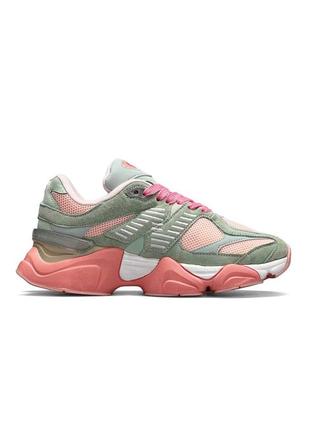 Жіночі трендові кросівки в стилі new balance 9060 joe freshgoods baby shower pink замша сітка 37-412 фото