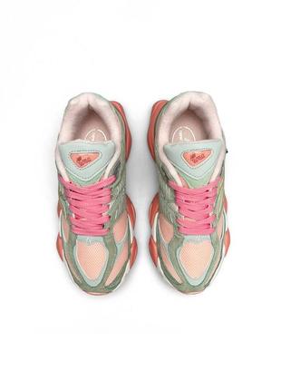 Жіночі трендові кросівки в стилі new balance 9060 joe freshgoods baby shower pink замша сітка 37-414 фото