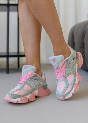 Жіночі трендові кросівки в стилі new balance 9060 joe freshgoods baby shower pink замша сітка 37-416 фото