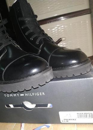 Ботинки стильные черные лакированные tommy hilfiger(оригинал) 39,5-40 р.9 фото
