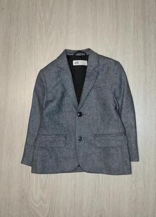Блейзер, пиджак из шерстяной смеси h&amp;m на 3-4 года2 фото