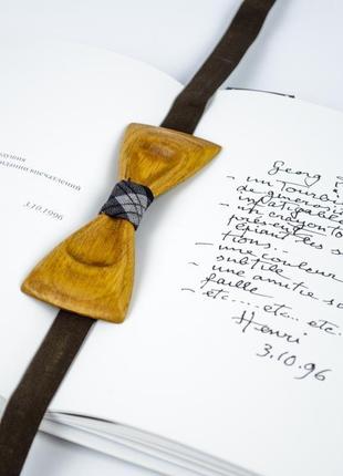 Дерев'яна краватка-метелик . подарунок для сіна. дерев'яний аксесуар.4 фото