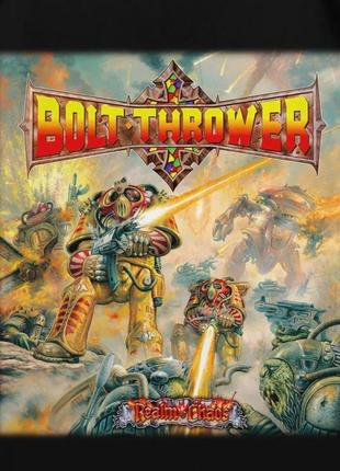 Футболка з принтом bolt thrower realm of chaos m чорний2 фото