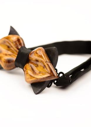 Дерев'яна краватка-метелик . подарунок на річницю для чоловіка. дерев'яна  аксесуар.3 фото