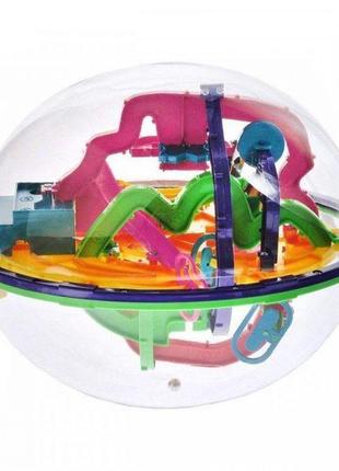 Іграшка головоломка антистрес 3d лабіринт в кулі (овал) 22 см 935a в коробці 23-18-19,5см.1 фото