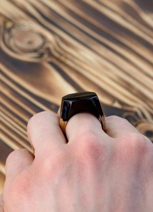 Черное кольцо из дерева и эпоксидной смолы6 фото