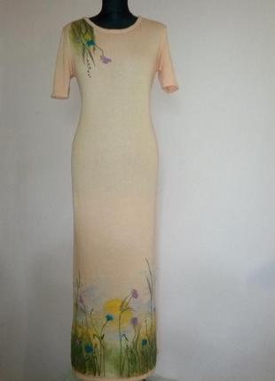 Платье вязаное " травы луговые"1 фото