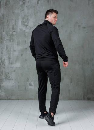 В спортзал ! мужской легкий спортивный костюм для тренировок в стиле nike дайвинг черный весна-лето ( s-xxl )5 фото