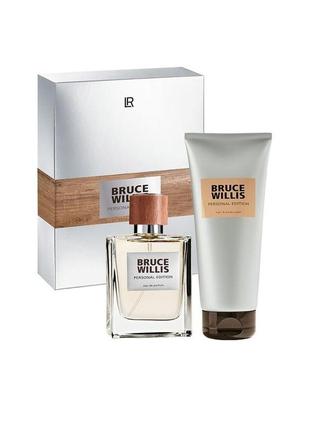 Новогодний мужской набор bruce willis personal edition, парфюмированная вода, лосьон, lr
