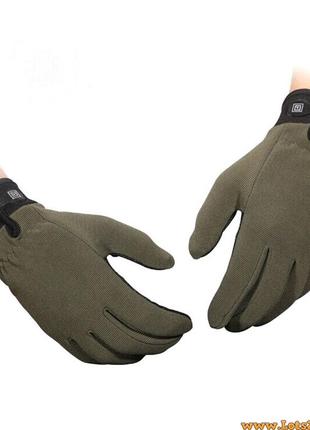 Тактические стрелковые перчатки 5.11 олива зелёные
