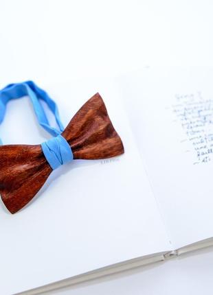 Дерев'яна  краватка-метелик . подарунок для брата. дерев'яна яний аксесуар.3 фото