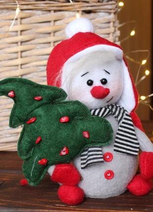 Рождественский гном-снеговик