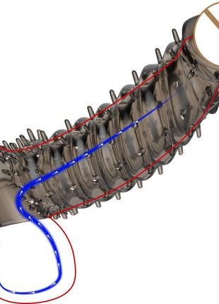 Насадка на член 23 см. насадка для збільшення пеніса на 3 см. насадка що збільшує на статевий орган із вусиками