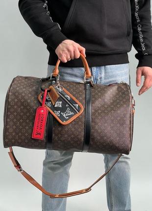 Сумка premium lo*** vuit**** keepall bandouliere bag limited edition patchwork monogram canvas5 фото