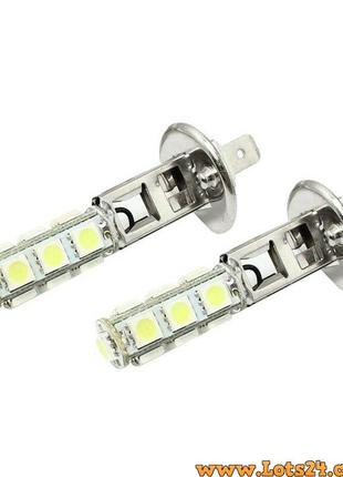 2шт автомобильные лампы h1 13 led 5050 smd светодиодные авто лампочки