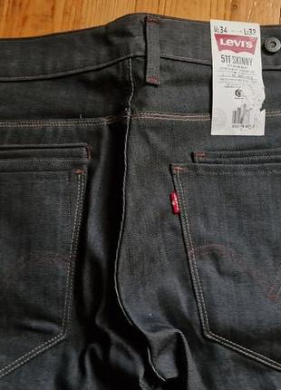 Брендовые фирменные демисезонные стрейчевые джинсы levi's 511,оригинал,новые с бирками,размер 34/32.4 фото