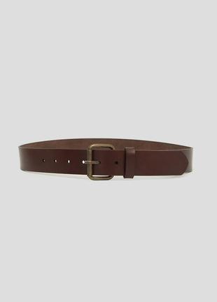 Коричневый мужской кожаный ремень от écorce (écorce man leather belt)4 фото