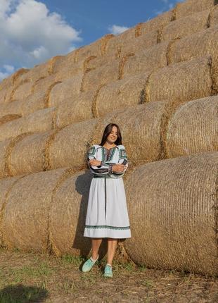 Вишита жіноча сукня "зармілка"біла