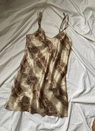 Ночная рубашка пижама пеньюар в змеином принте2 фото