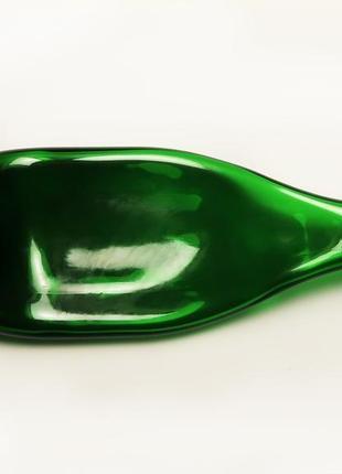 Винна пляшка тарілка для оливок, сиру, нарізок, смачної їжі та фруктів champagne green5 фото